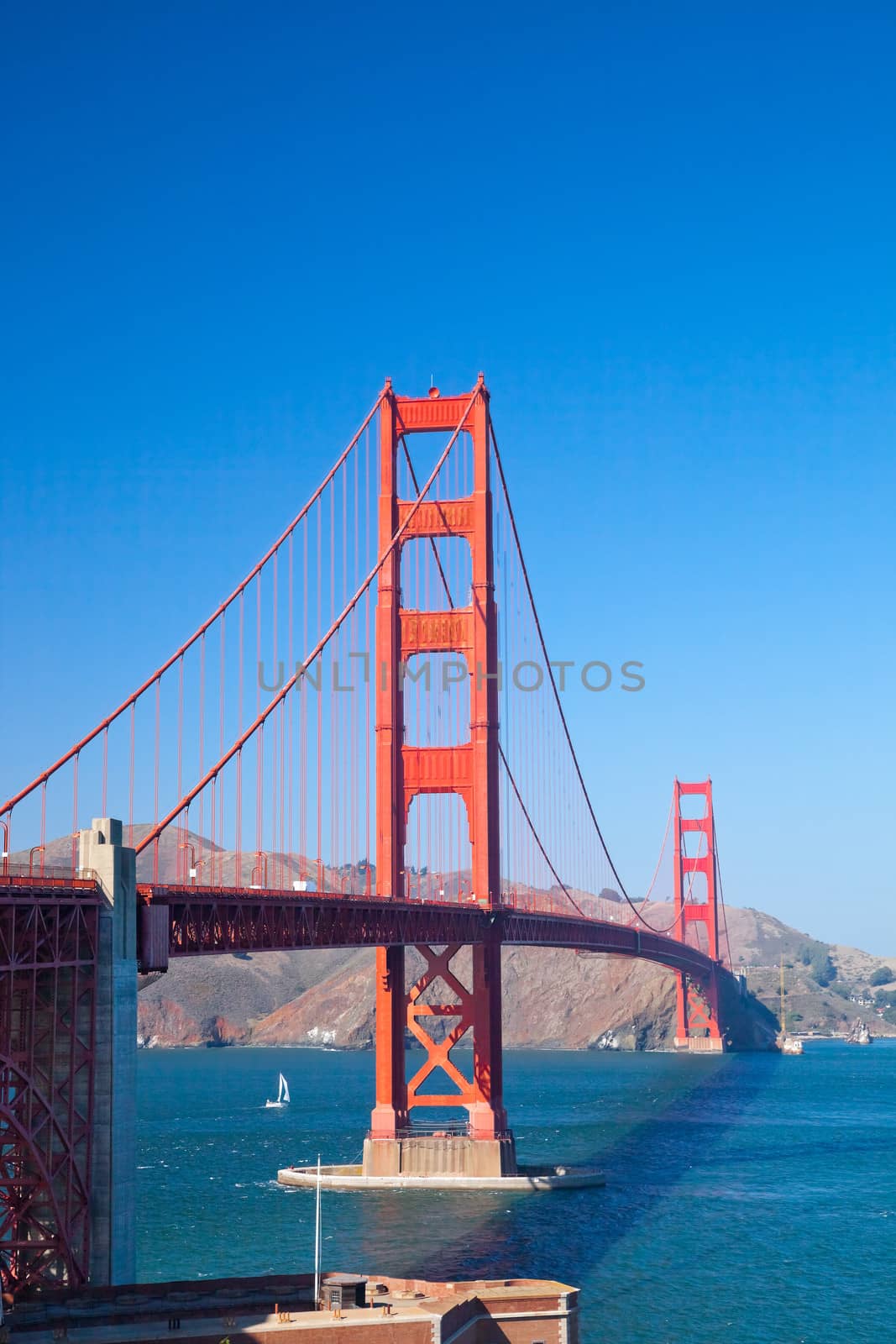 The Golden Gate Bridge in San Francisco bay