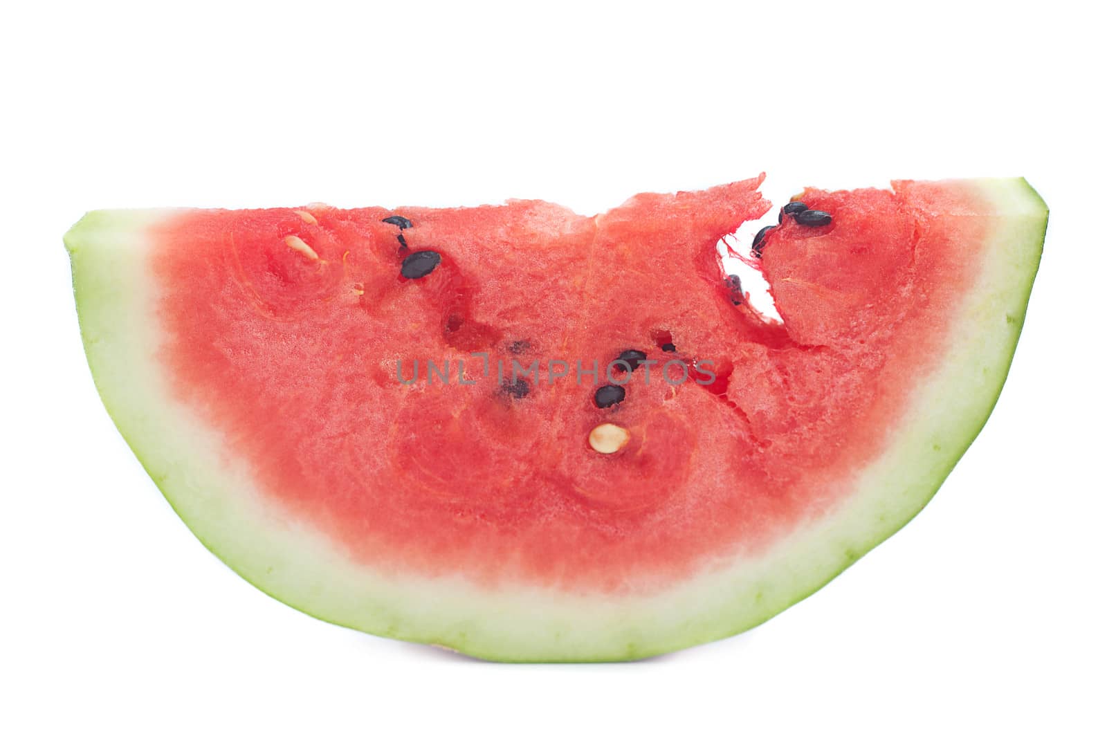 slice of watermelon isolated on white