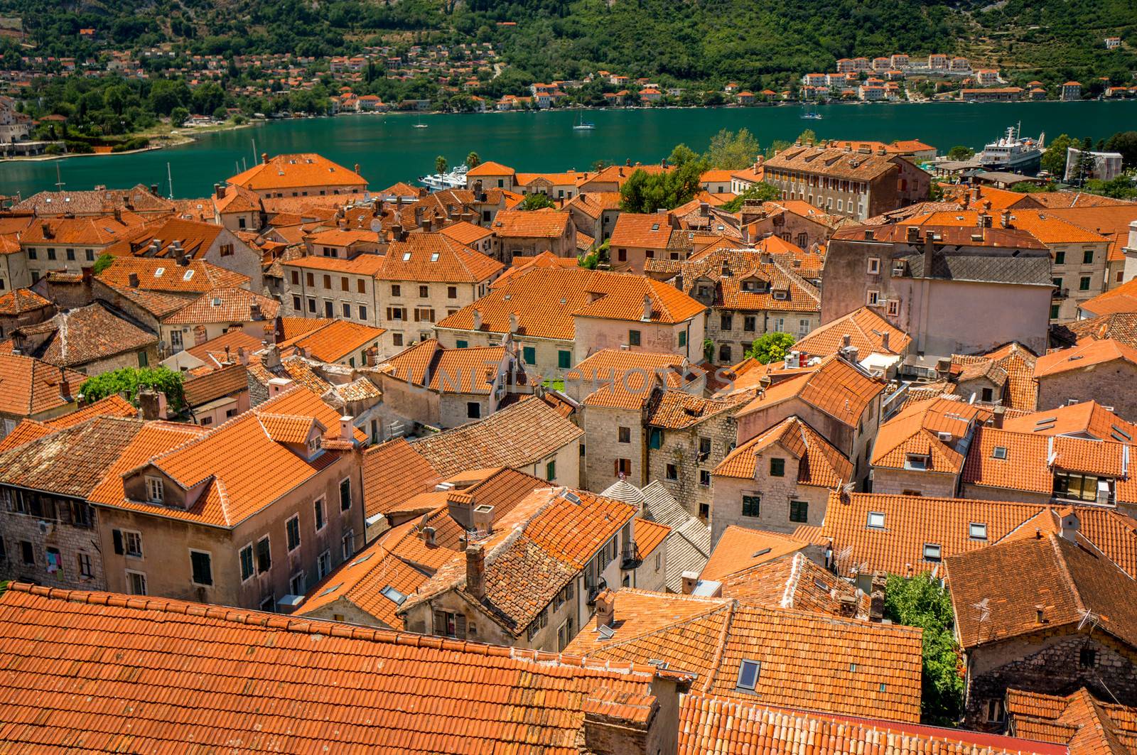 Roof tops of the old town of Kotor