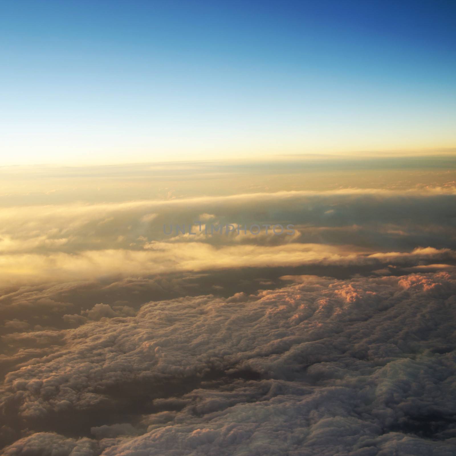 Aerial view of a cloudy sunrise by siraanamwong