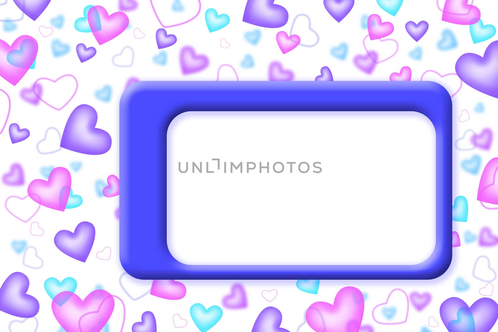 abstract background with flying transparent pink hearts