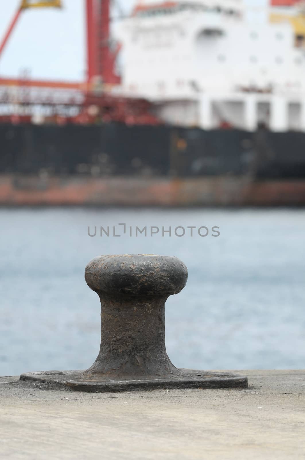 Rusty Mooring on a Pier , in Canary Islands, Spain