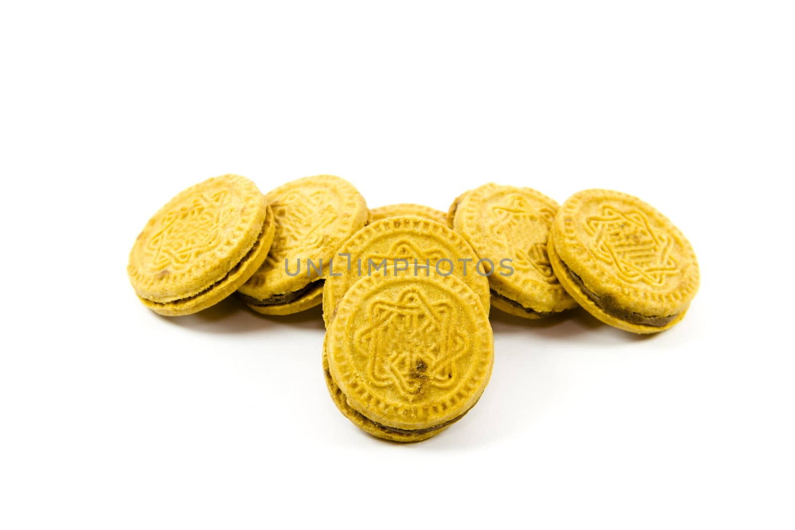 Fresh Baked Biscuits on white background