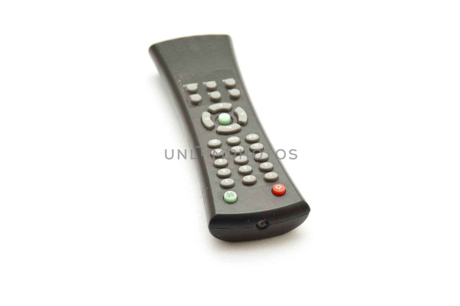 Black Remote Control on white background