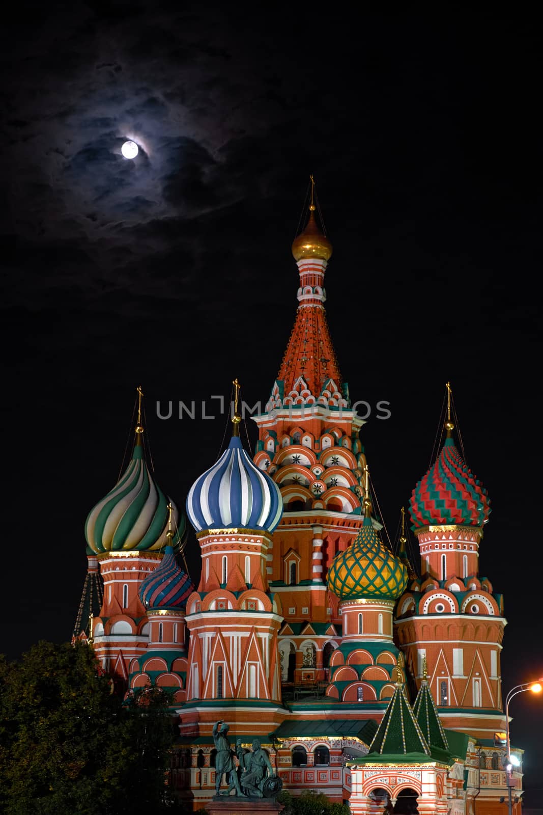 View of the Moscow Kremlin at night