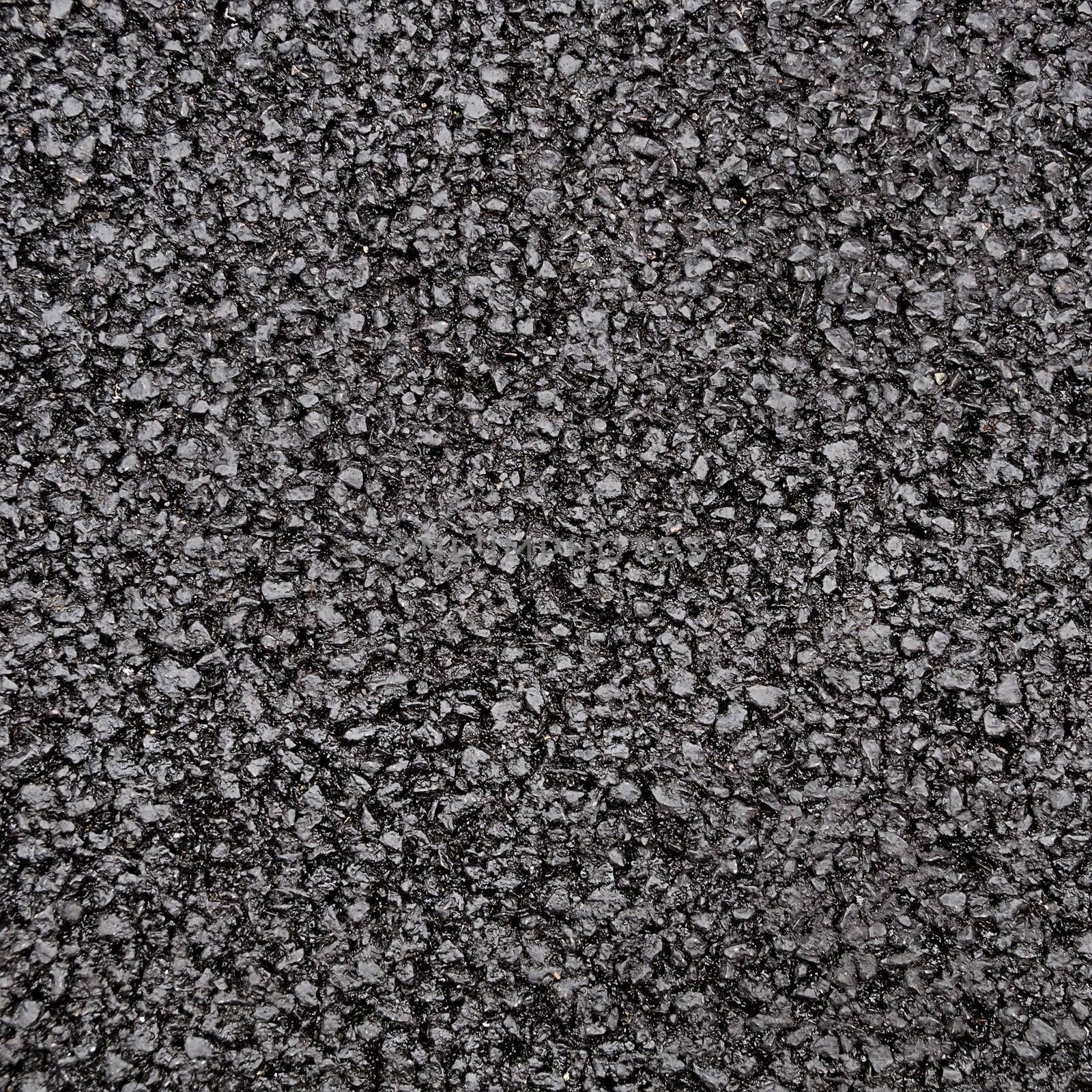 Macadam texture closeup, square photograph