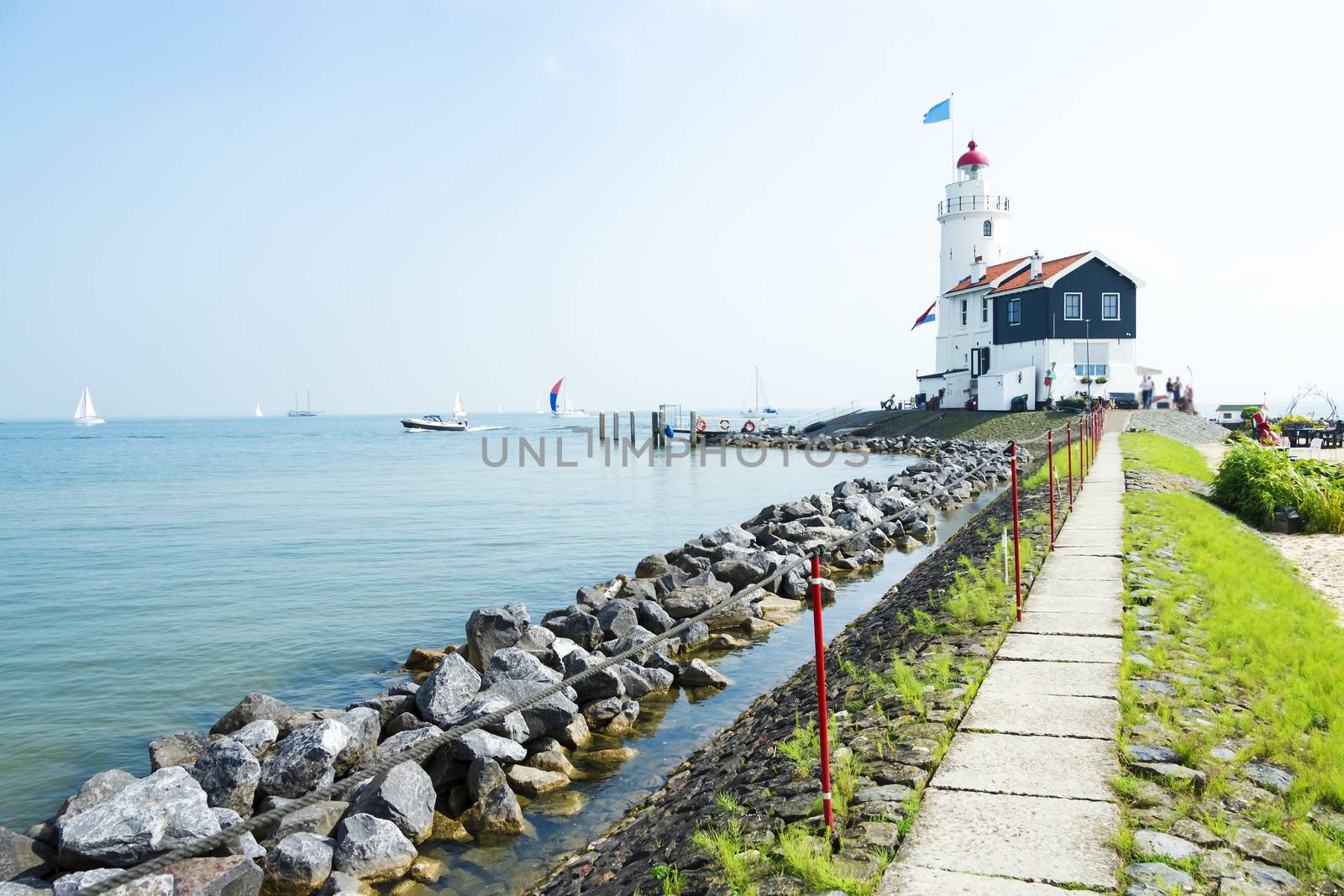 The road to lighthouse, Marken, the Netherlands by Tetyana