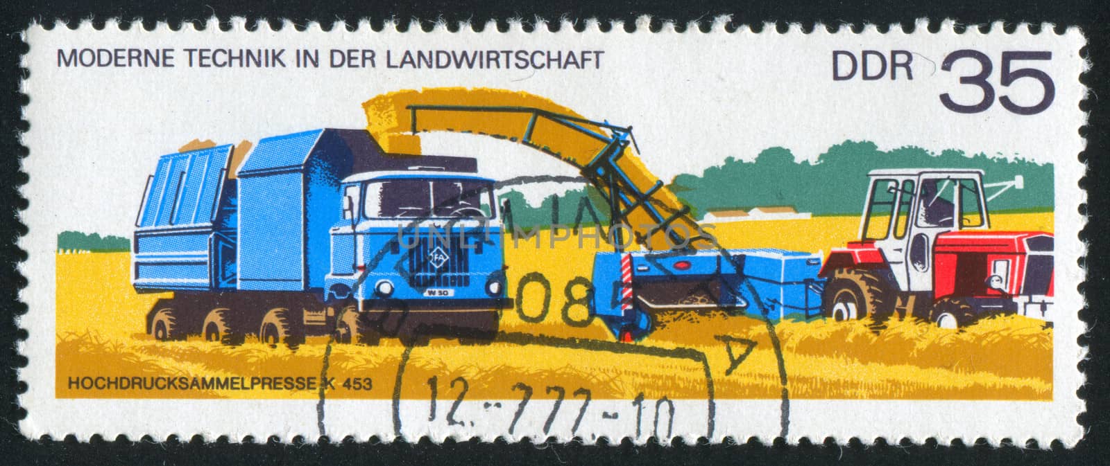 GERMANY - CIRCA 1977: stamp printed by Germany, shows High-pressure harvester, circa 1977