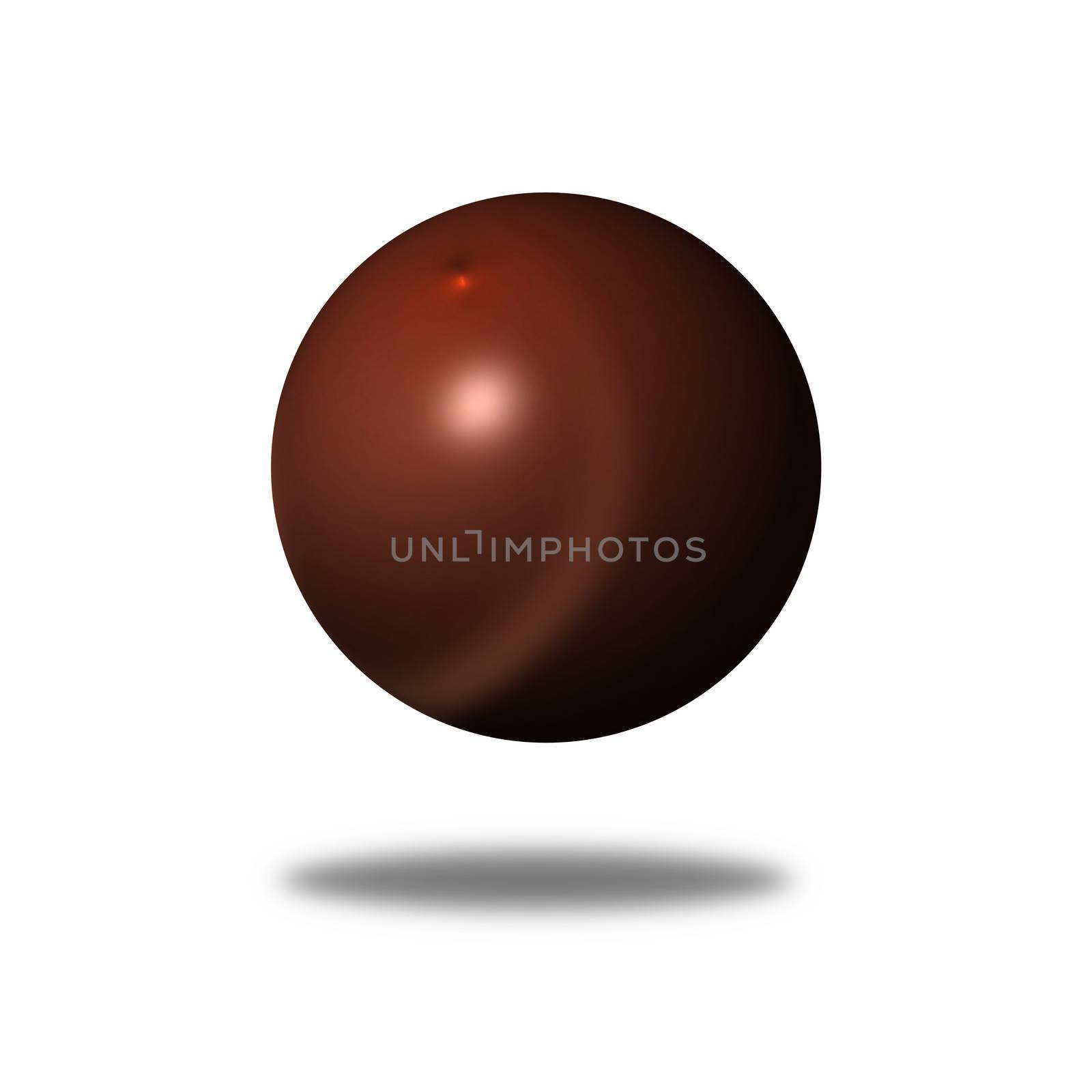 Brown color globe on white background.
