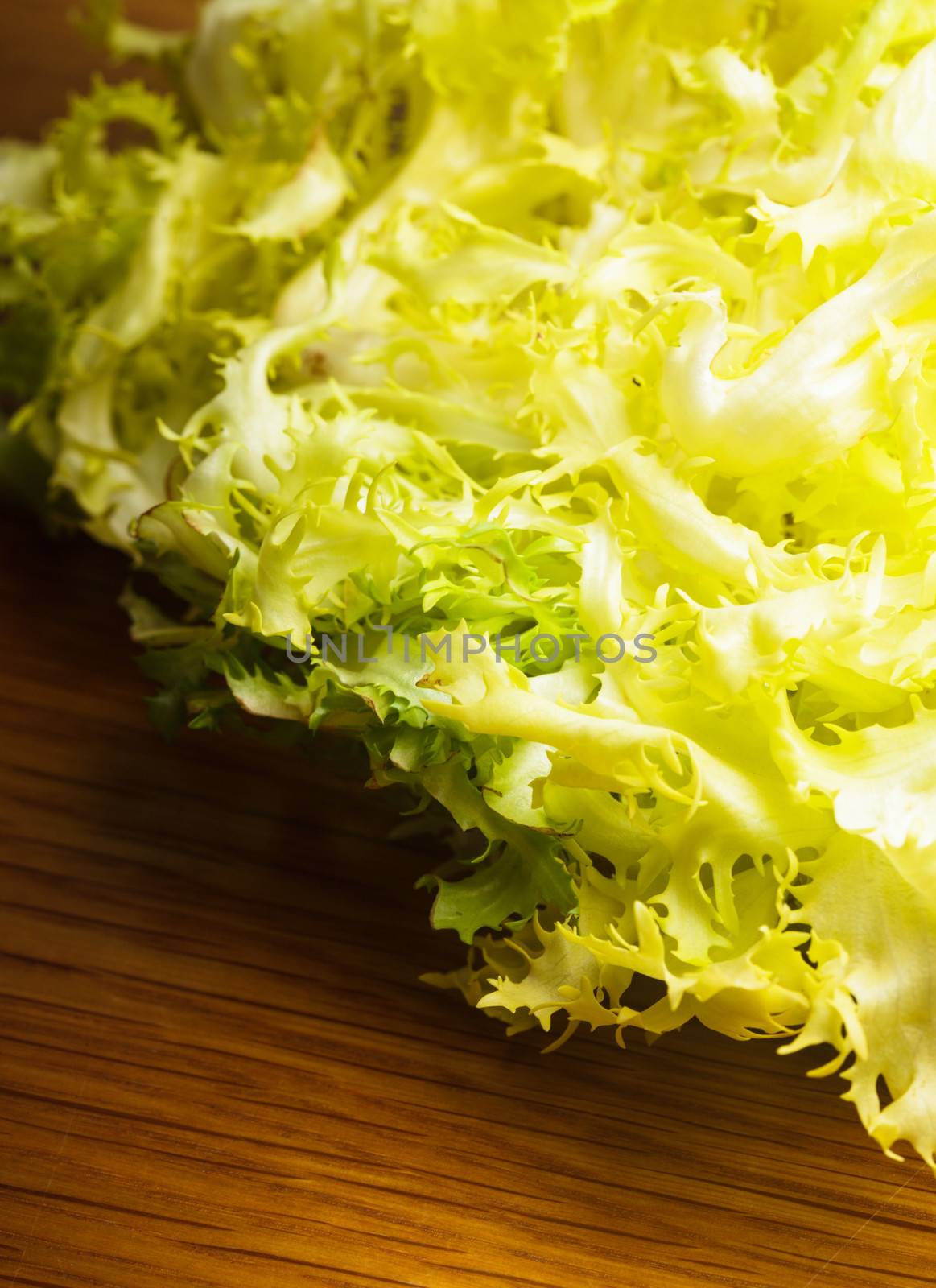 Salad frise close up on the table