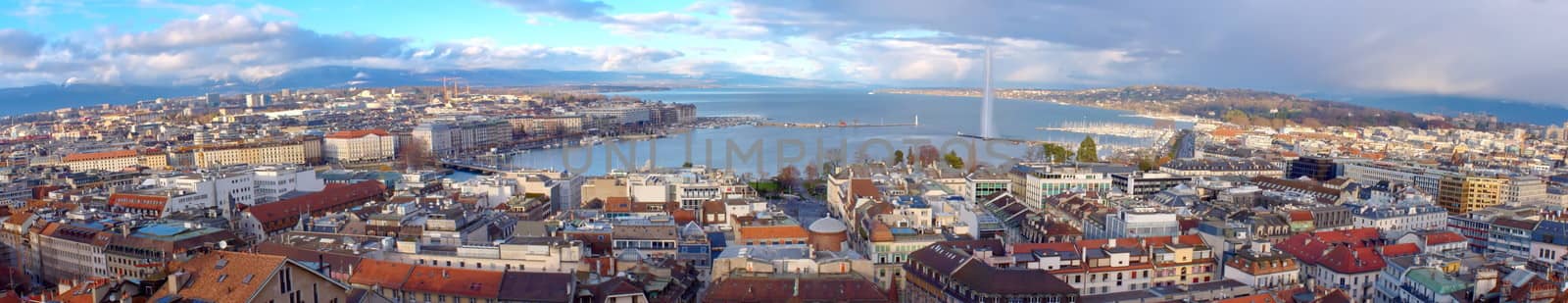 Geneva city panorama, Switzerland (HDR) by Elenaphotos21