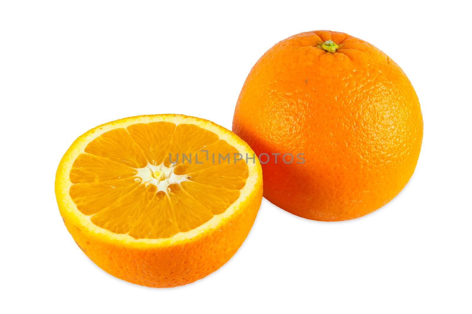 Oranges isolated on white background with clipping path