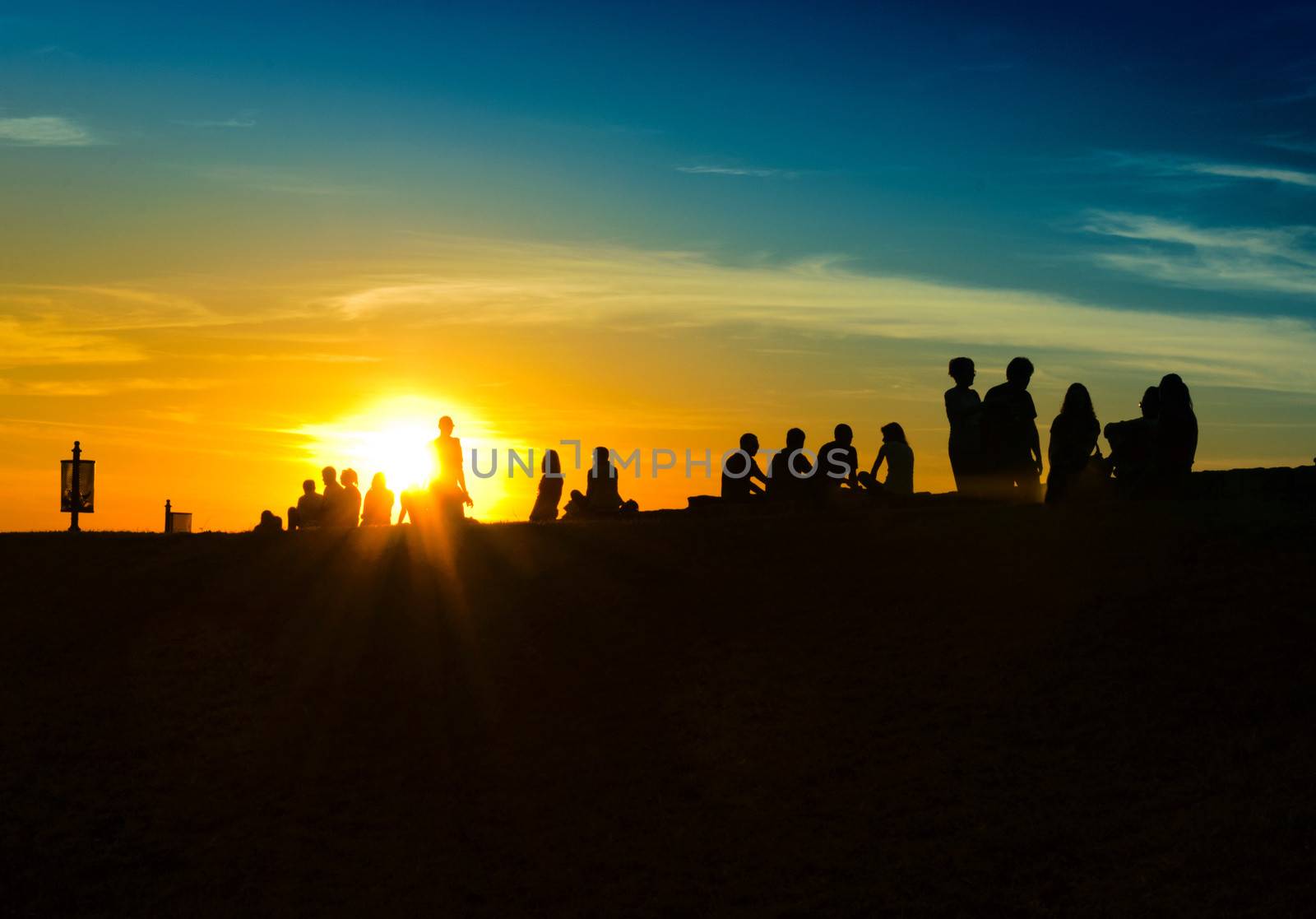 People and sun by badmanproduction