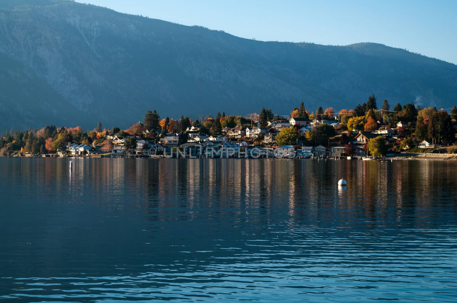 A view of Manson on Lake Chelan at Sun Rise