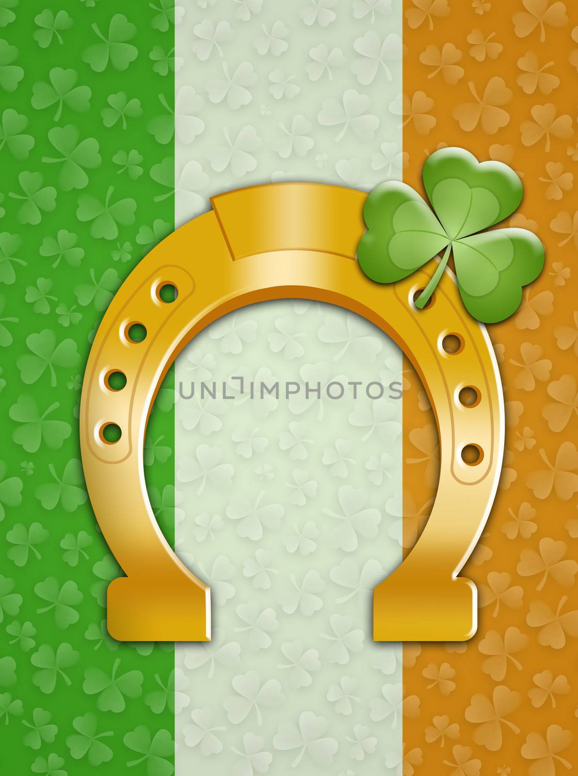 horseshoe with Ireland flag by sognolucido