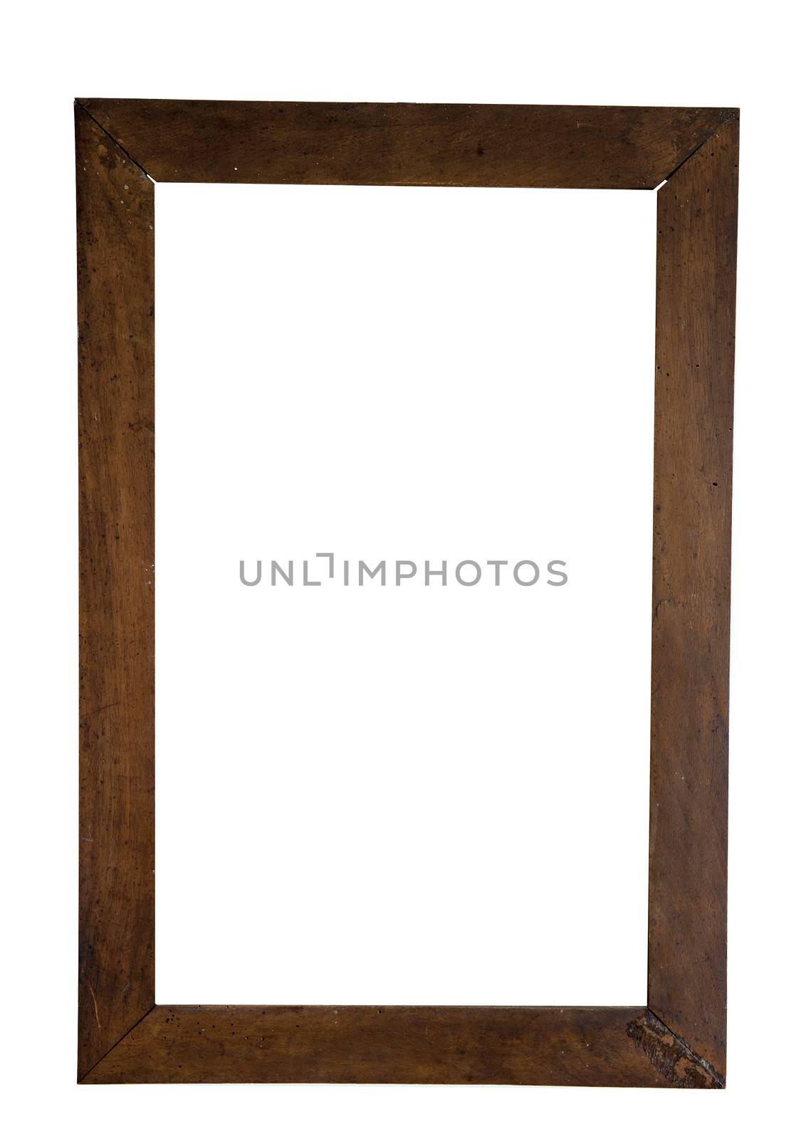 Classic wooden frame isolated on white background