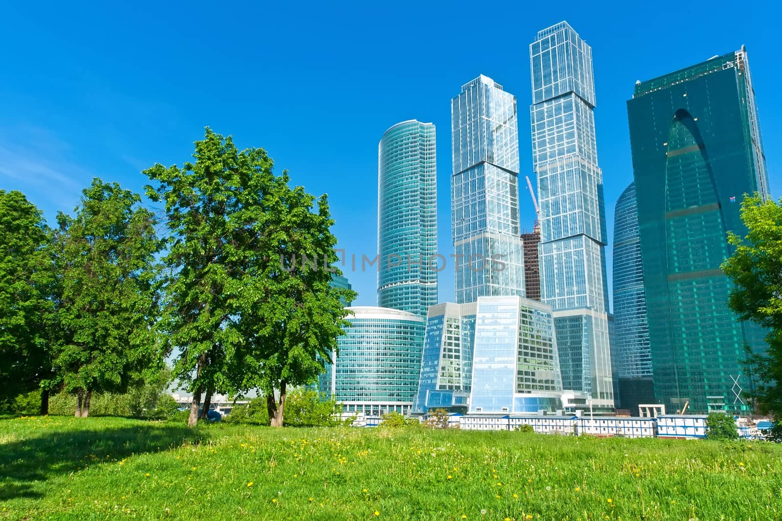 Modern scyscrapers of Moscow city business center