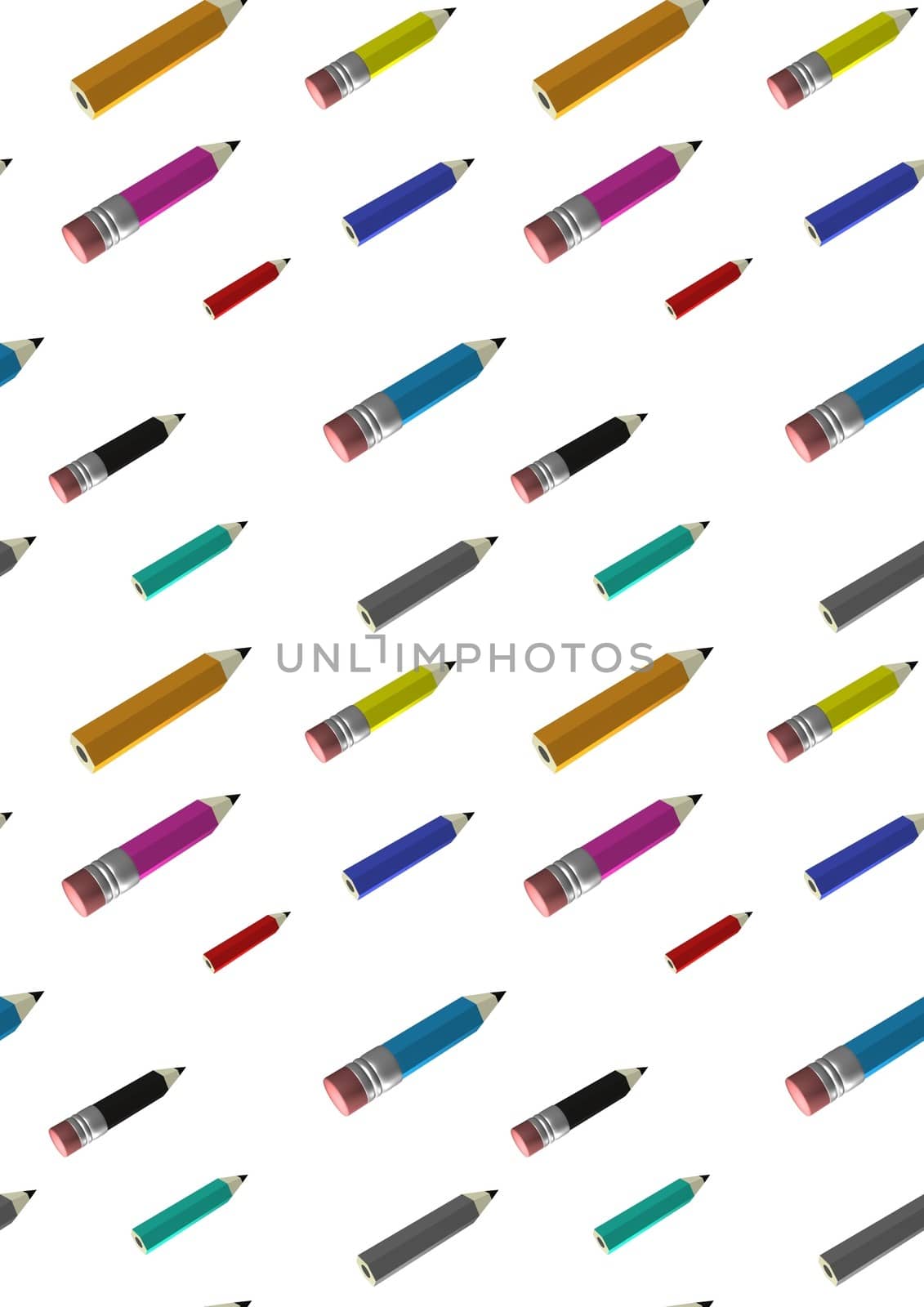 Seamless background containing many colorful pencils