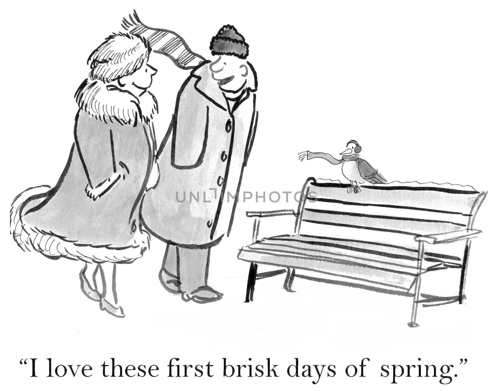 "I love these first brisk days of spring."
