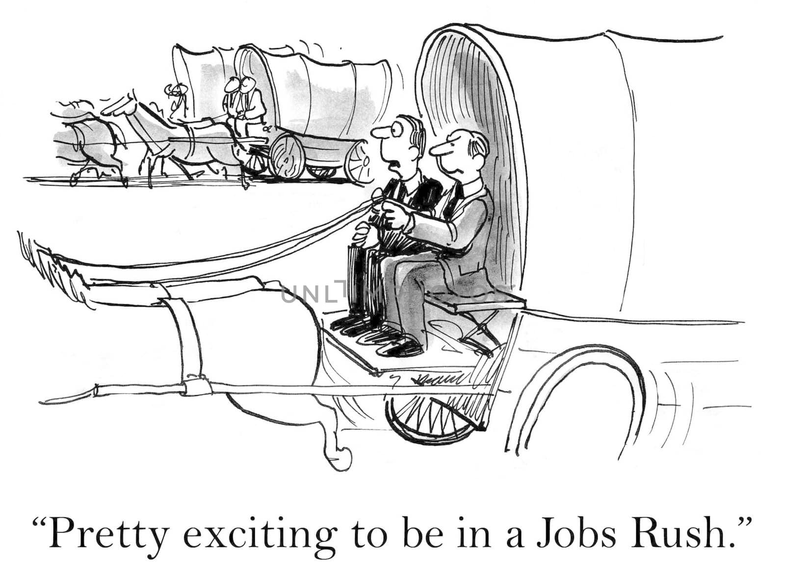 "Pretty exciting to be in a jobs rush."