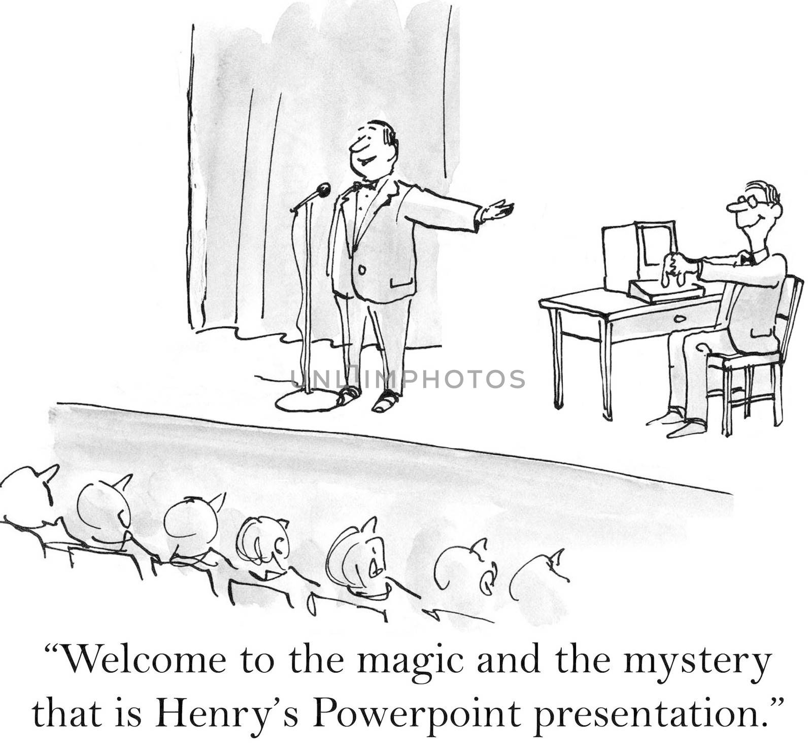 "Welcome to the magic and the mystery that is Henry's Powerpoint presentation."