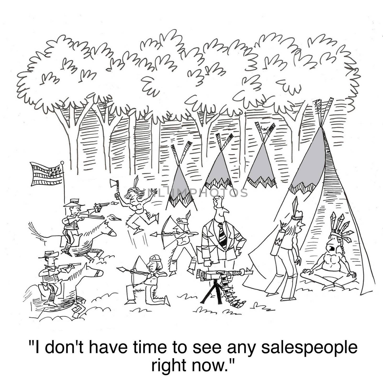 "I don't have time to see any salespeople right now."