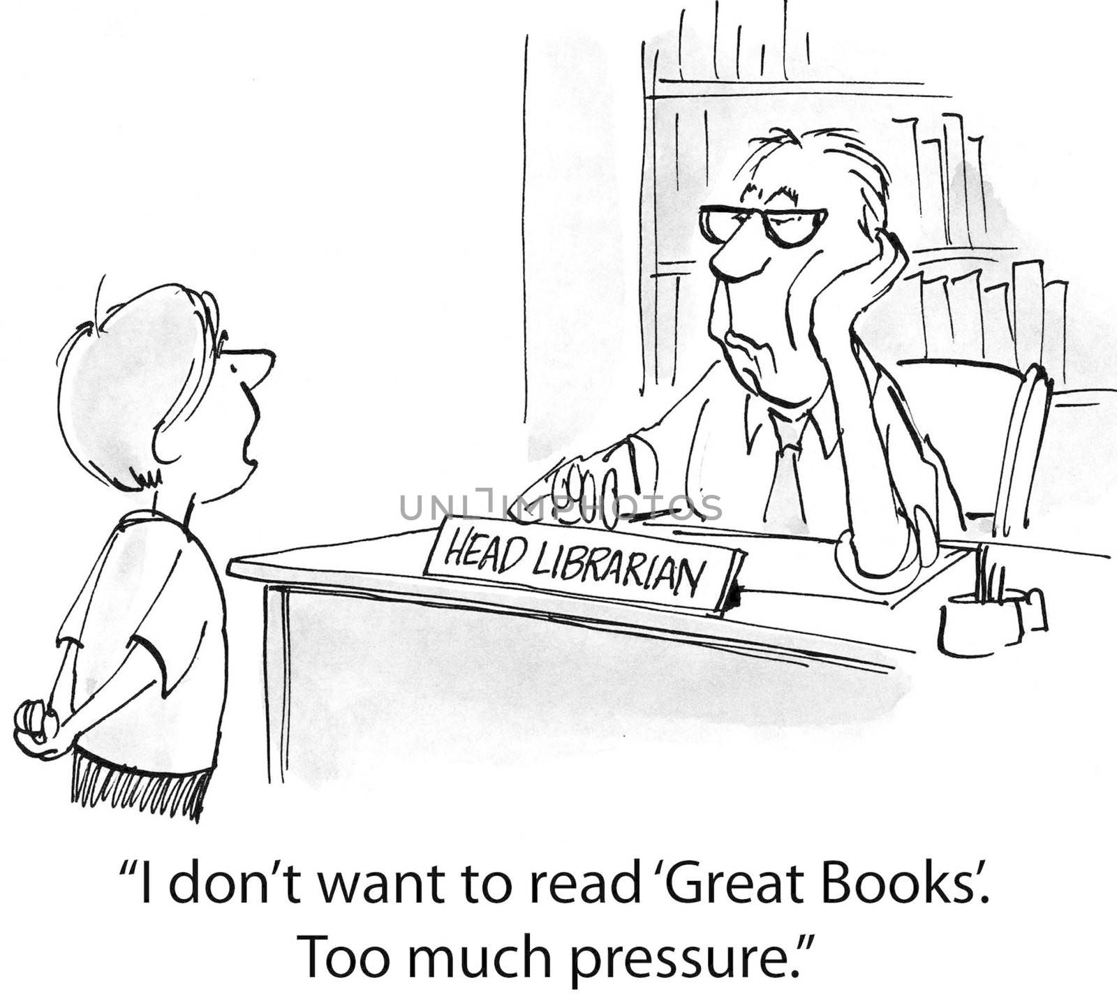 "I don't want to read 'Great Books'. Too much pressure."
