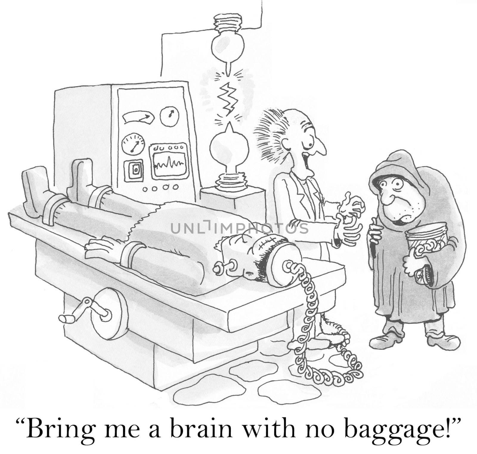 "Bring me a brain with no baggage?"