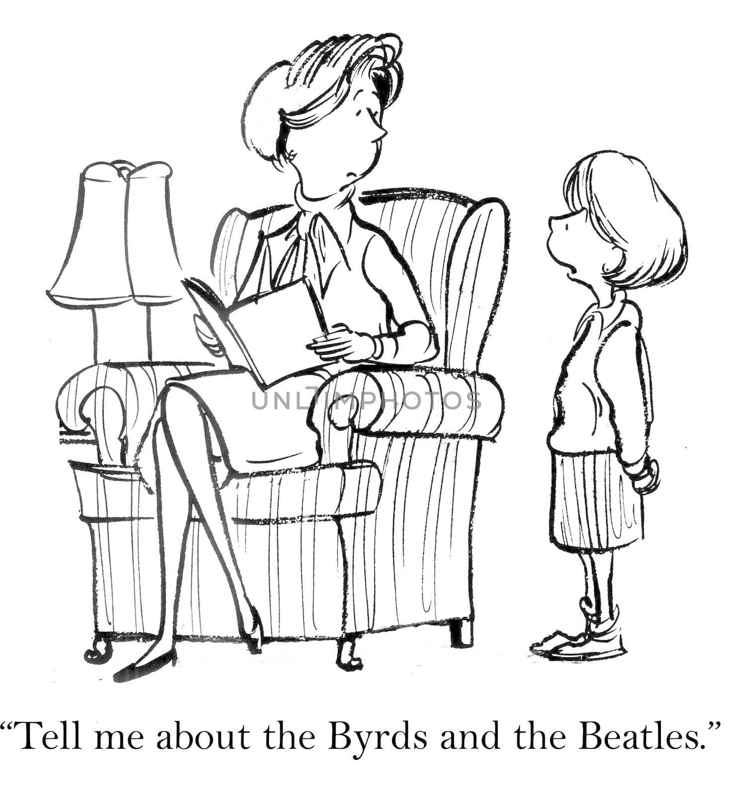 "Tell me about the Byrds and the Beatles."