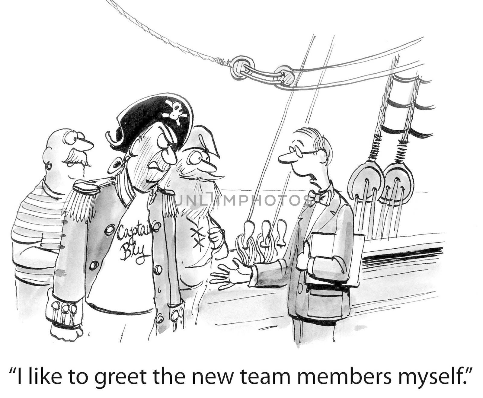 "I like to greet the new team members myself."