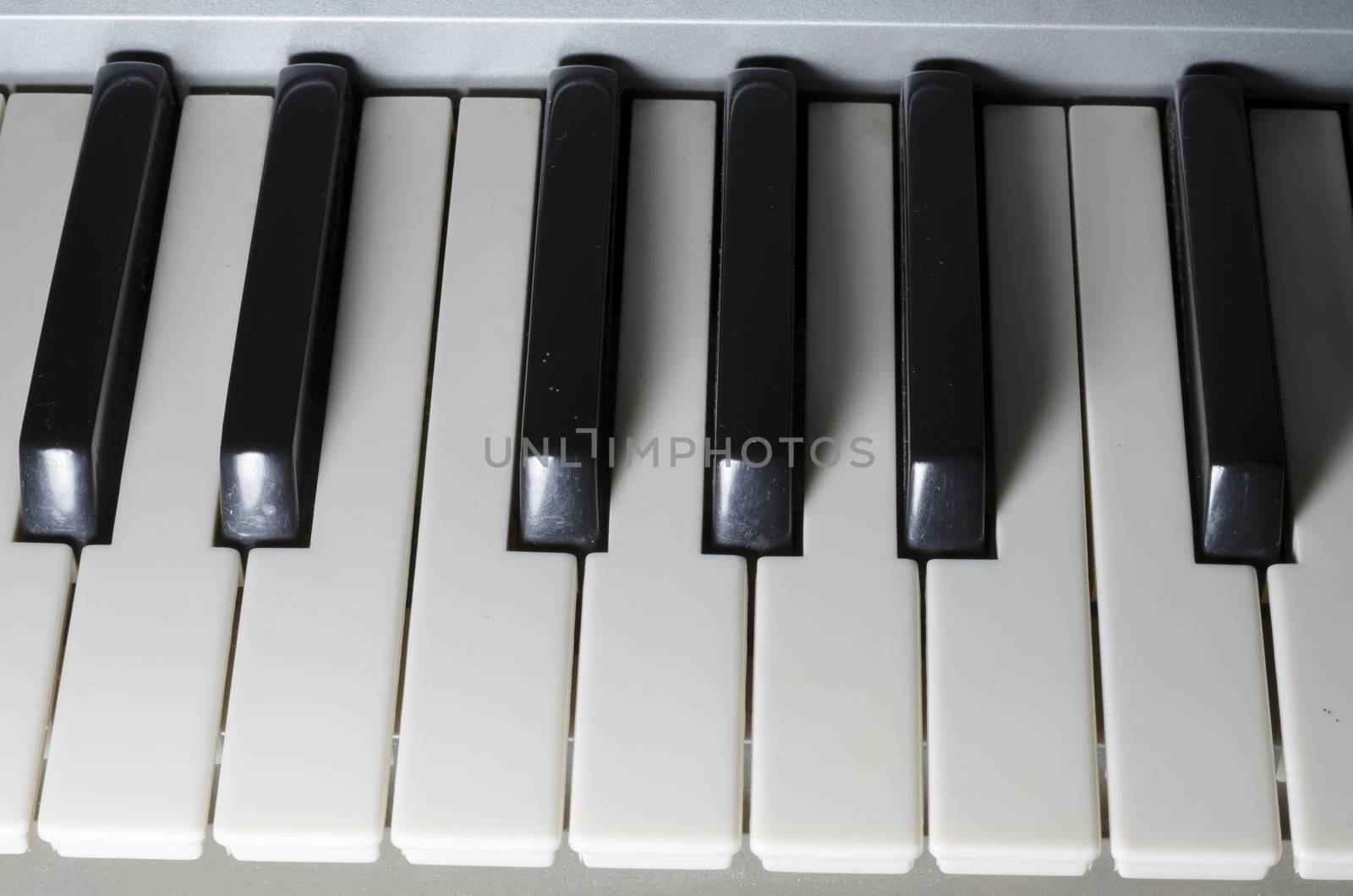close up on piano key