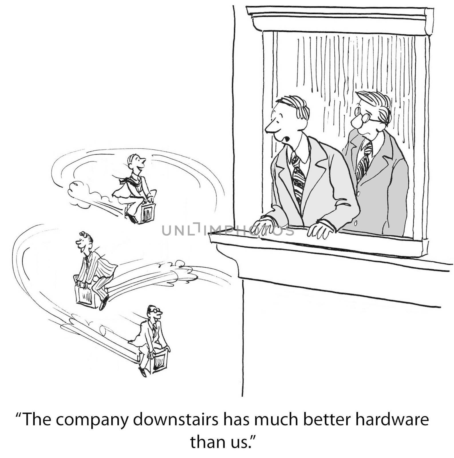 "The company downstairs has much better hardware than us."