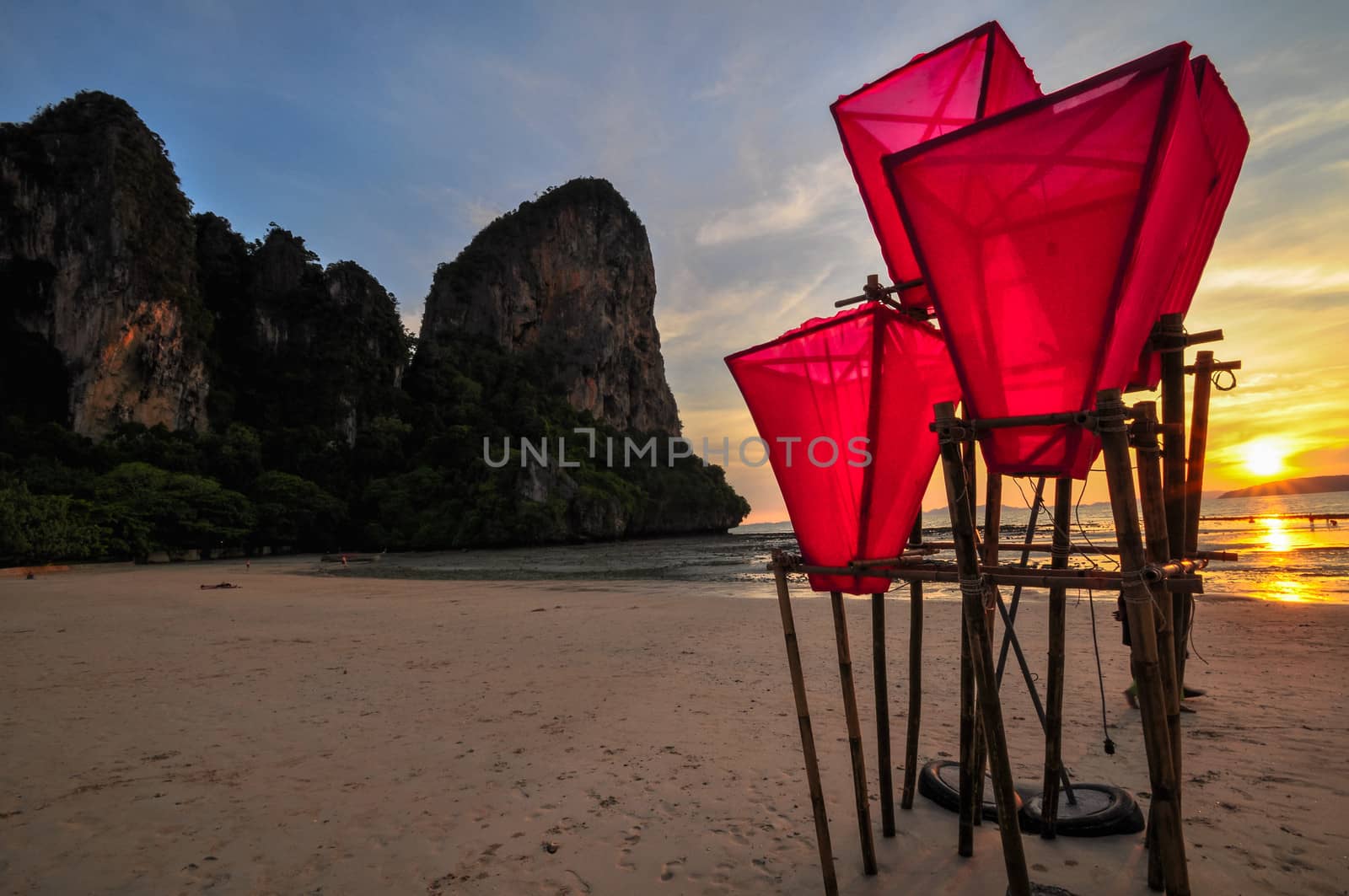 Thailand Beach Temple Rocks Krabi by weltreisendertj
