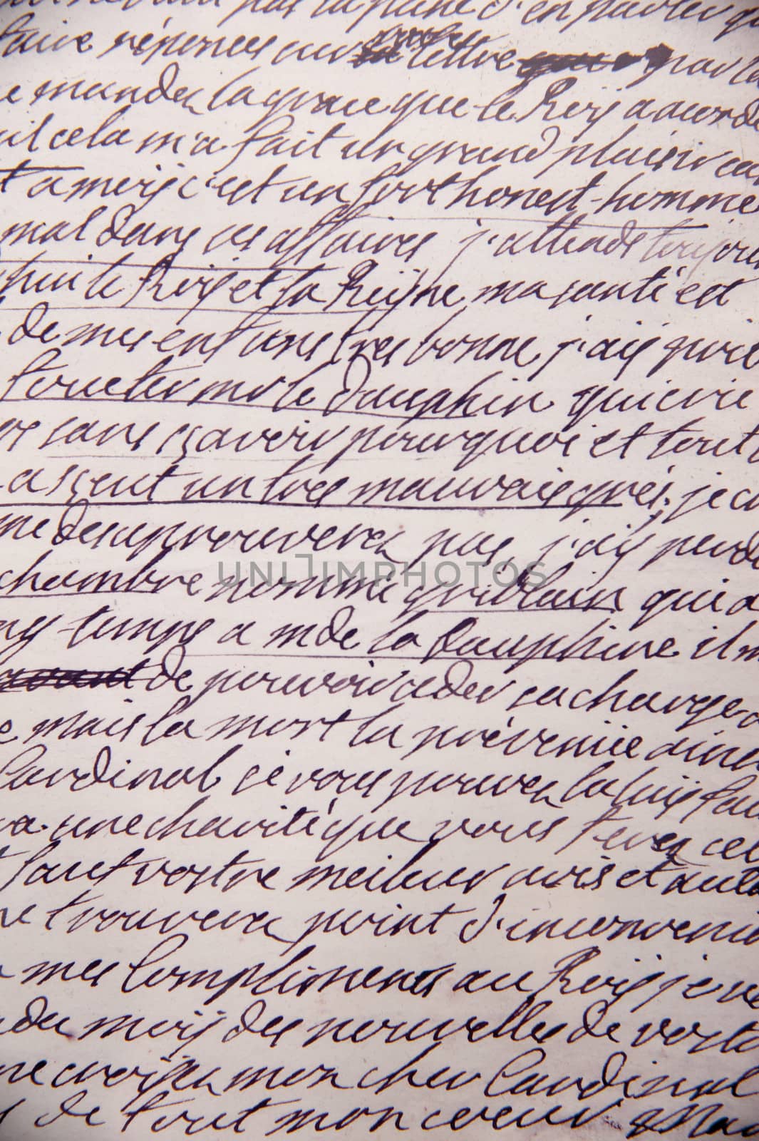 Close up of an old handwritten letter, can be used for background
