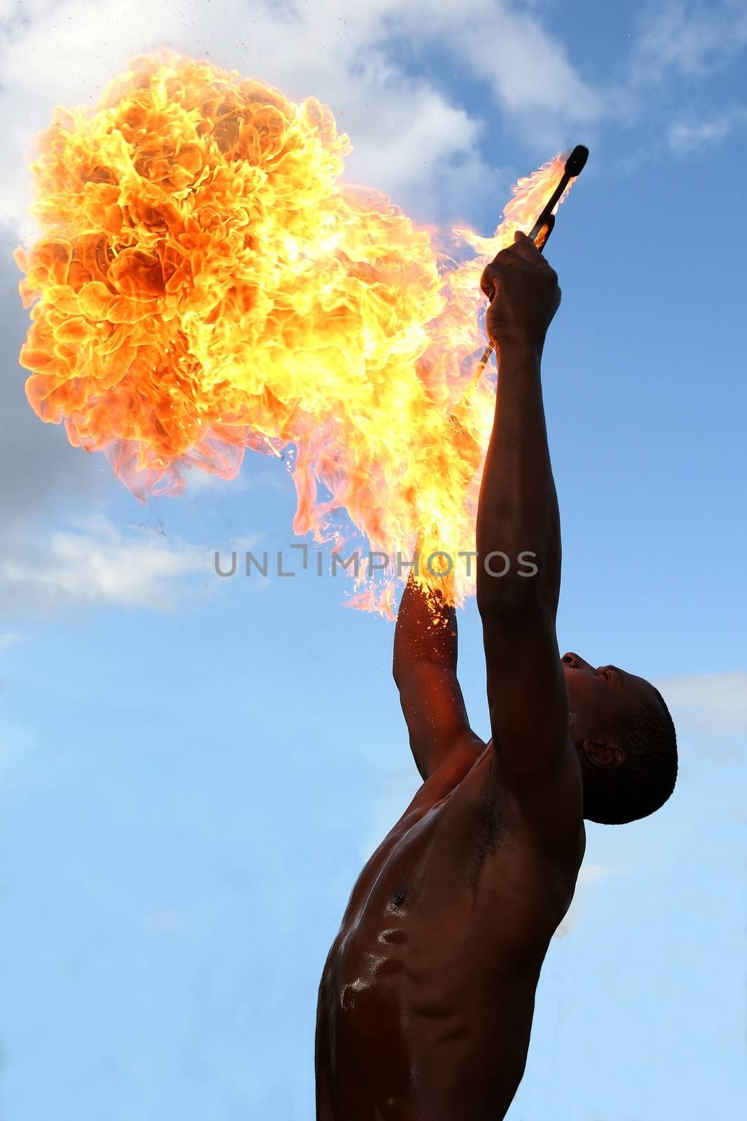 Fire Eater at the Circus by fouroaks