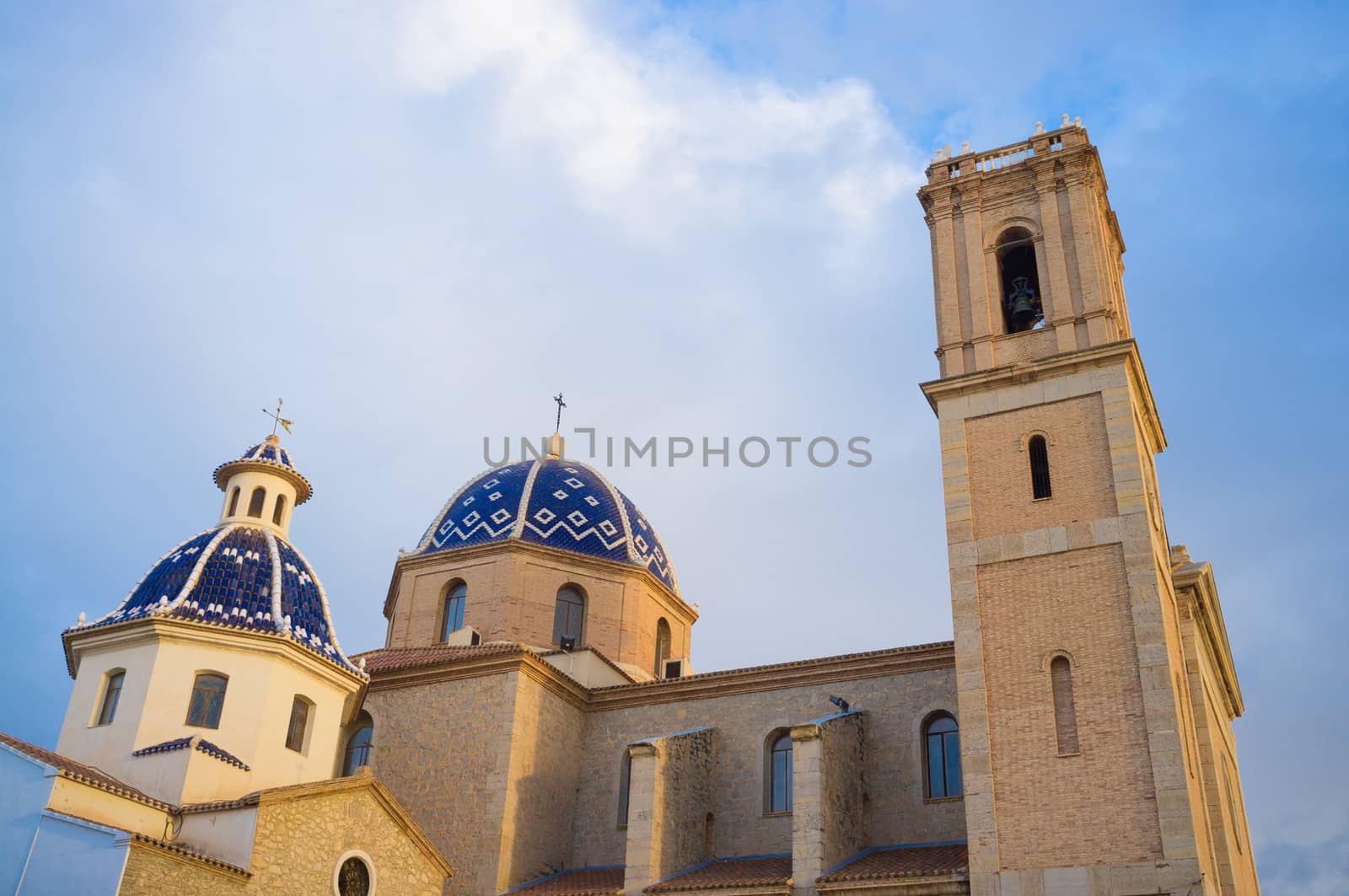 Sunshine on Altea Church, Costa Blanca, Spain