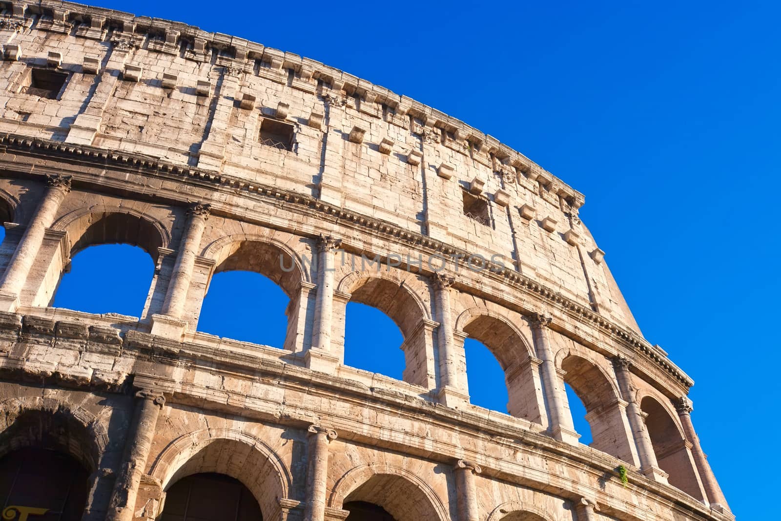 Beautiful view of famous ancient Colosseum in Rome, Italy