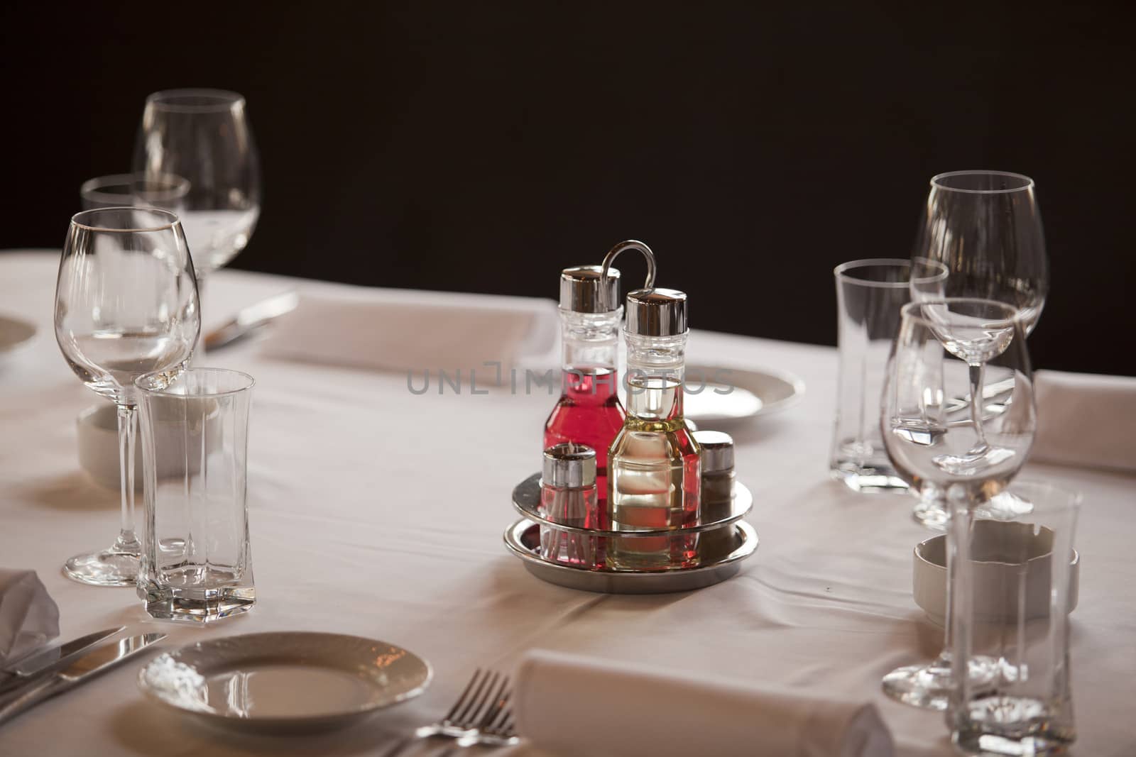 Restaurant table by wellphoto