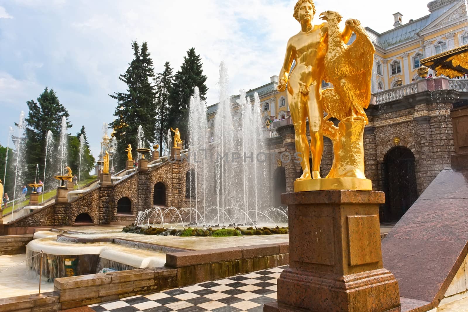 Fountains in Petrodvorets Peterhof, Saint Petersburg, Russia