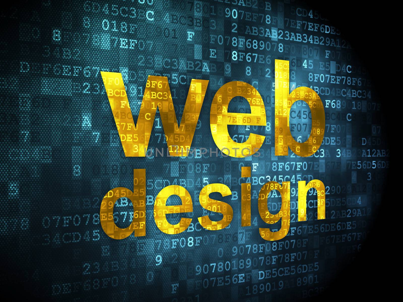 SEO web development concept: Web Design on digital background by maxkabakov