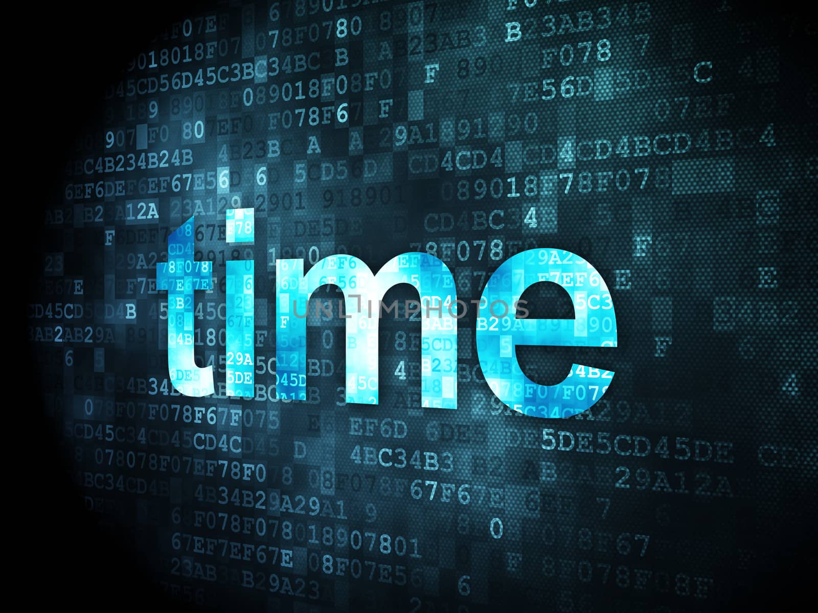 Timeline concept: Time on digital background by maxkabakov