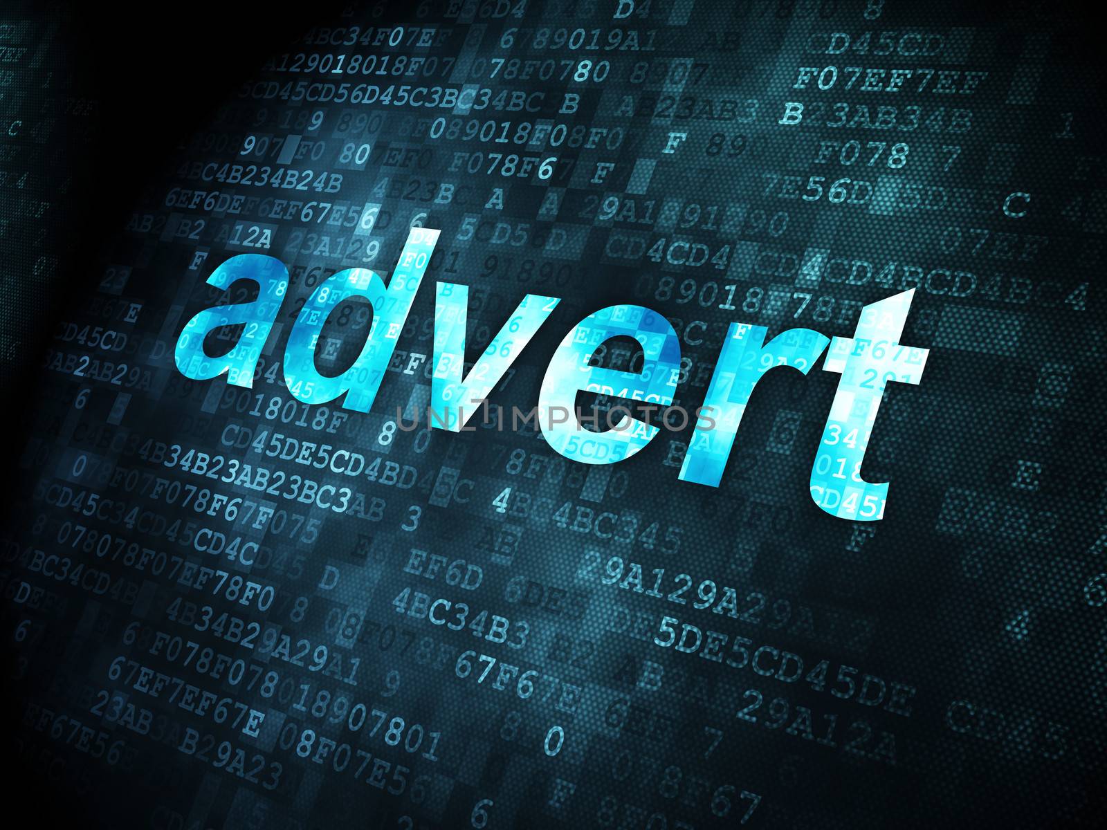 Advertising concept: Advert on digital background by maxkabakov