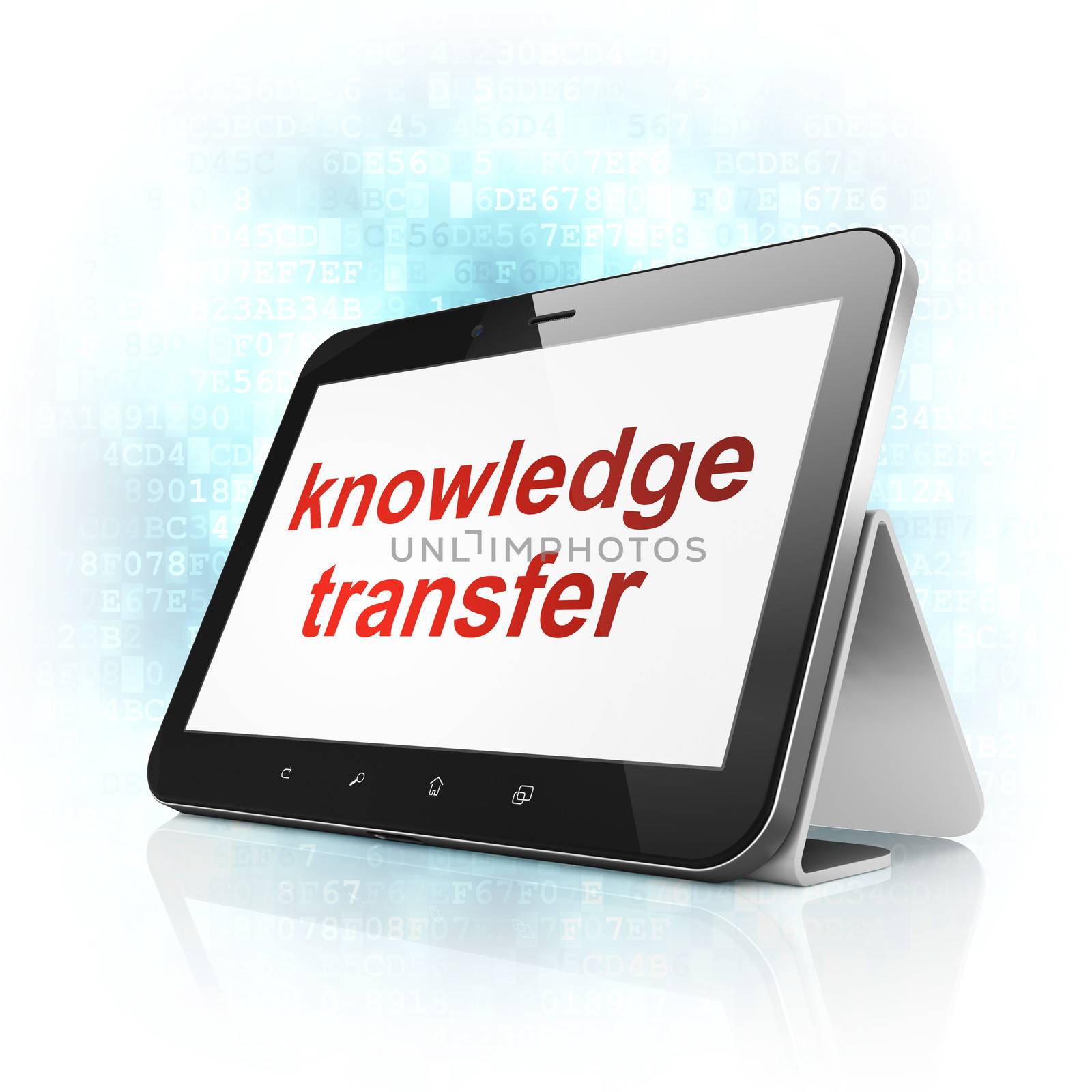Education concept: Knowledge Transfer on tablet pc computer by maxkabakov