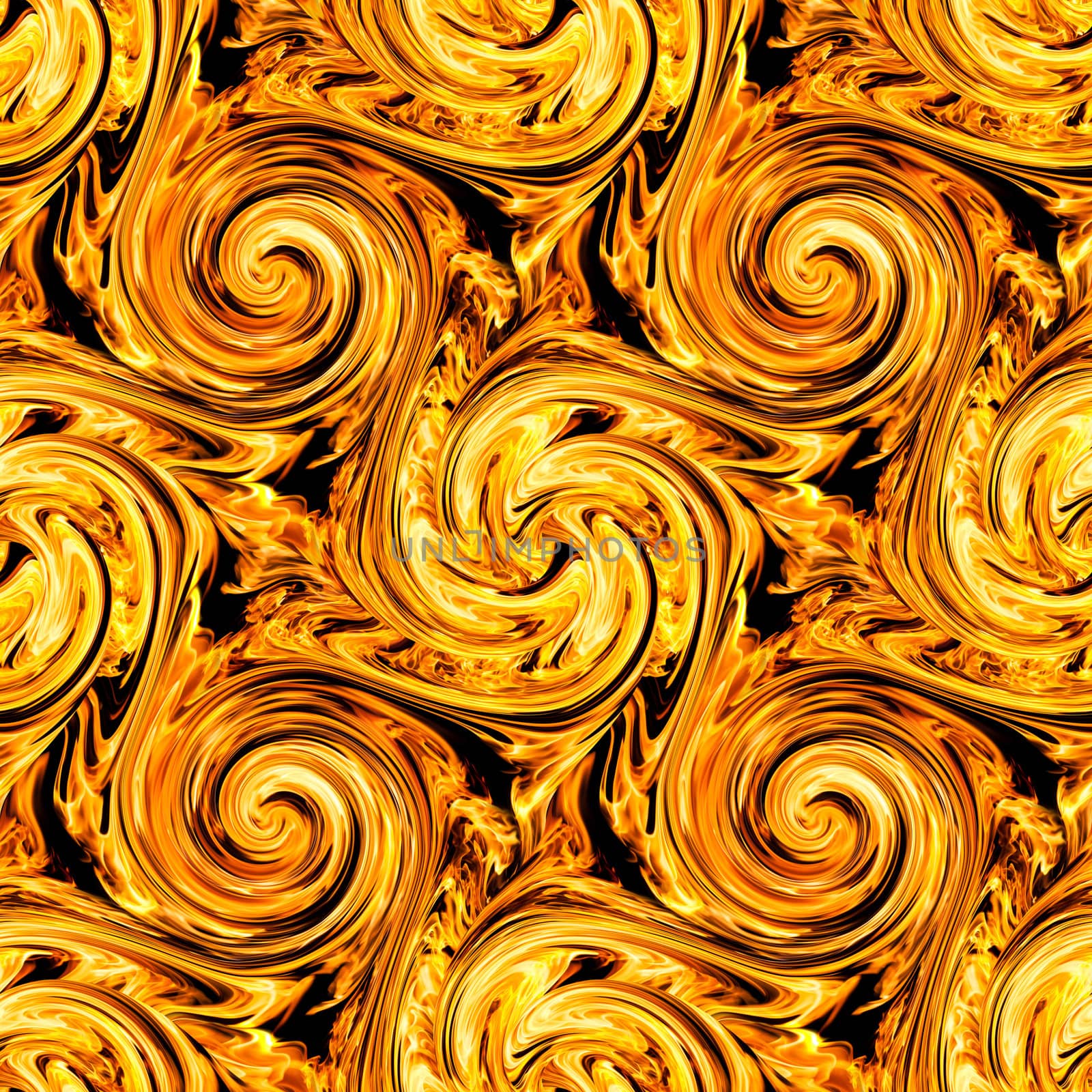 Fire twirls abstract. Seamless abstract background pattern