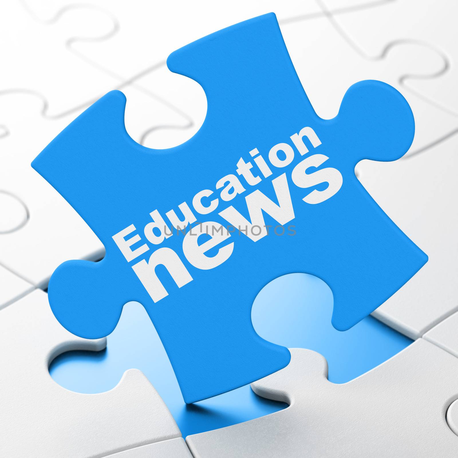 News concept: Education News on puzzle background by maxkabakov