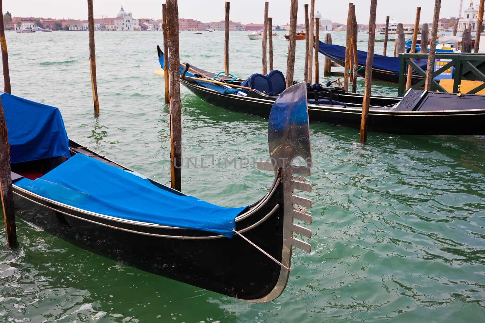 Gondolas in Venice by sailorr