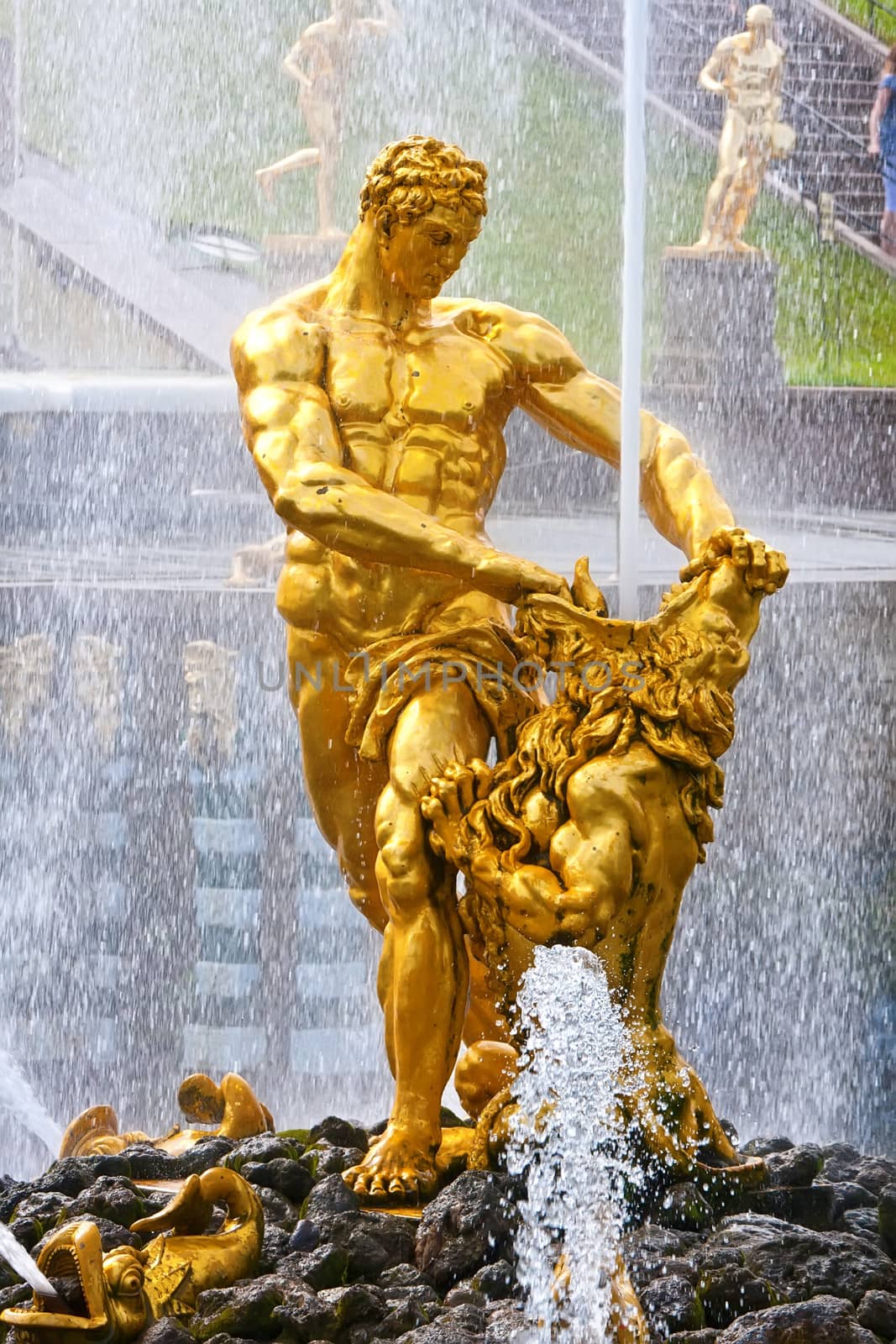 Fountains in Petrodvorets Peterhof, Saint Petersburg, Russia