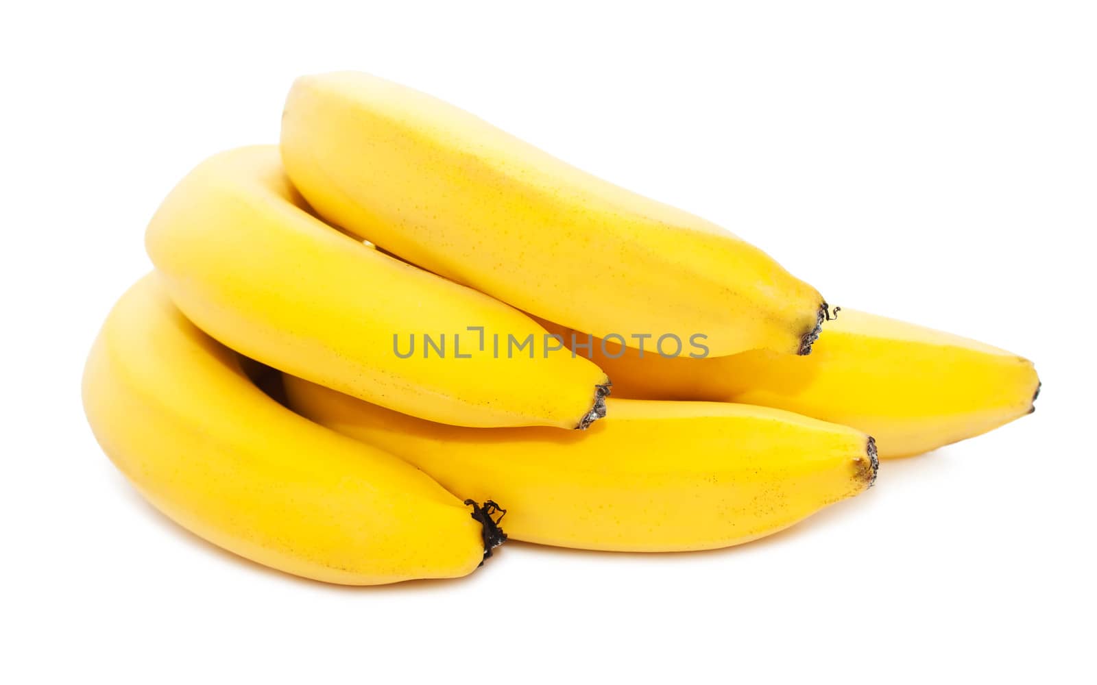 Fresh yellow banana isolated on white background