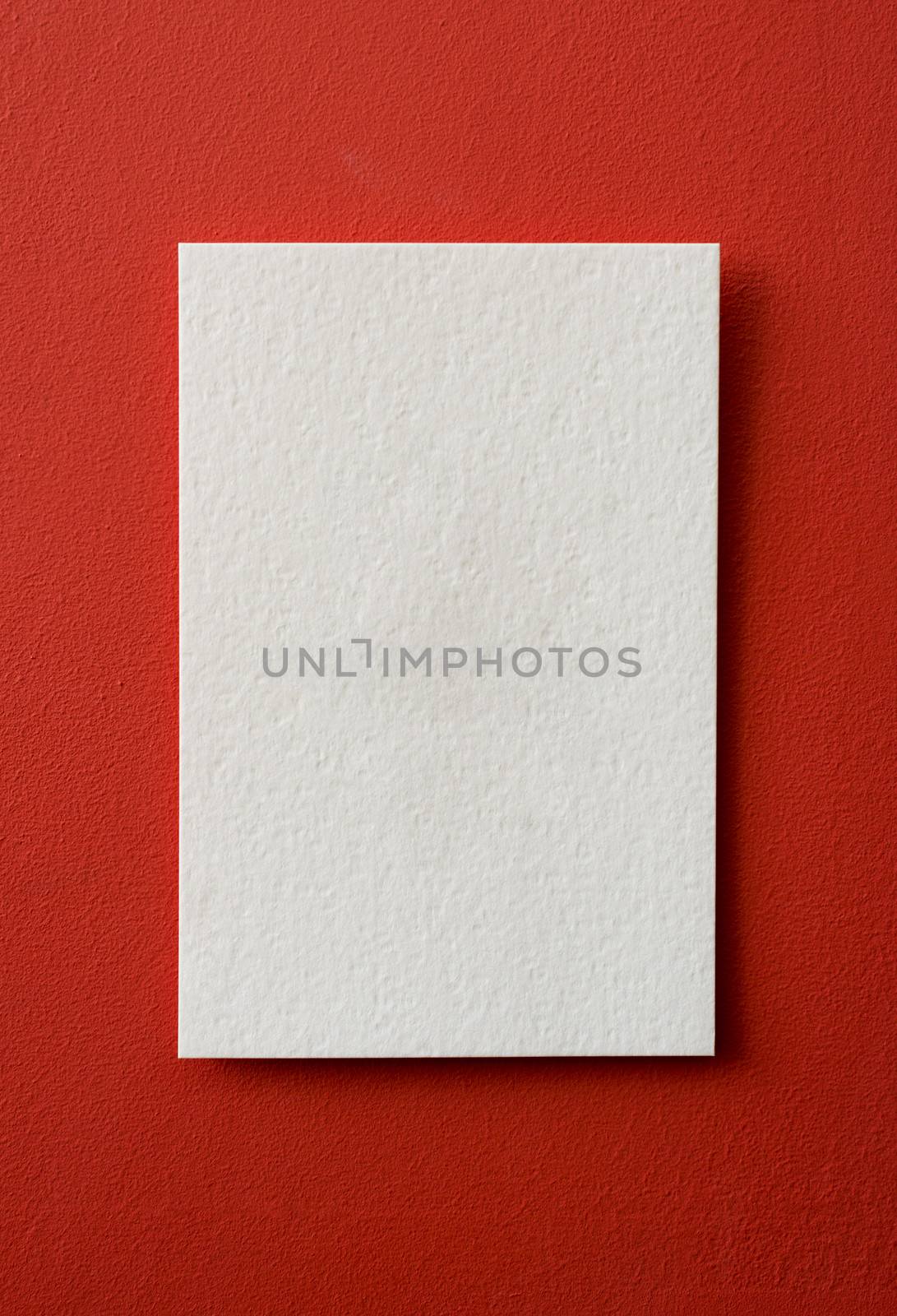 paper card on a red background by DNKSTUDIO