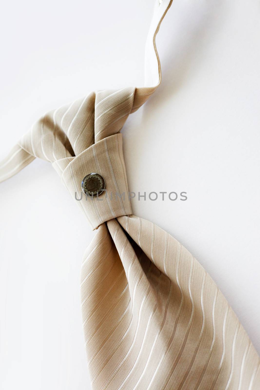 Beige tie of the groom